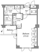プラチナコート広尾 405 間取り図