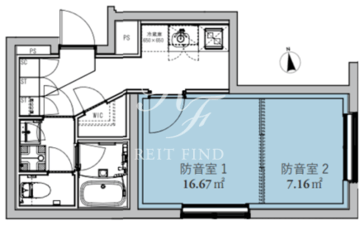 アスティーレスタジオ三軒茶屋 203 間取り図