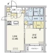カスタリア旗の台 102 間取り図