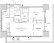 ザ・パークハビオ北千住 704 間取り図