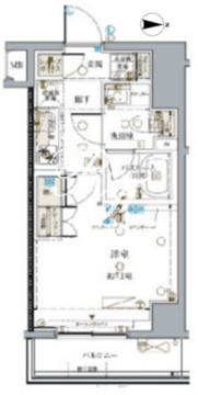 クレヴィスタ大島1 702 間取り図