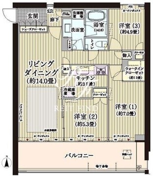 ガーデニエール砧ウエスト 309 間取り図