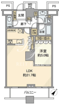ザ東京タワーズミッドタワー 3404 間取り図