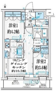 デュオステージ西荻窪2 302 間取り図