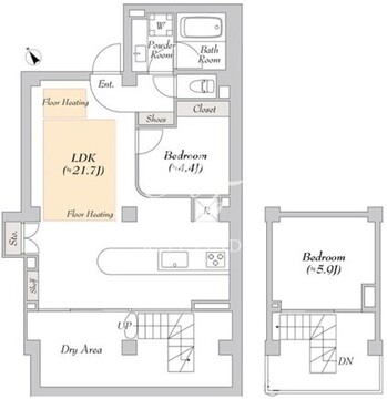 ルミーク早稲田 102 間取り図