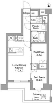 コンフォリア・リヴ大森西 510 間取り図