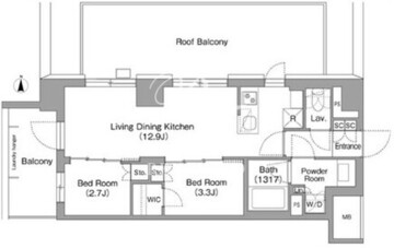 コンフォリア・リヴ大森西 507 間取り図