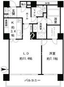 リバーポイントタワー 1204 間取り図