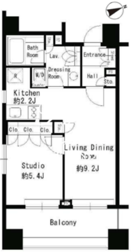 パークアクシス青山骨董通り 702 間取り図