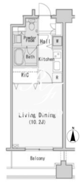 レジディア西麻布 804 間取り図