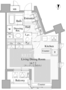パークアクシス麻布仙台坂 803 間取り図