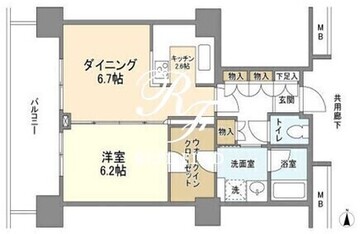 豊洲シエルタワー 2404 間取り図