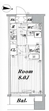 メイクスデザイン新宿 1303 間取り図