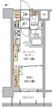 リビオメゾン芝浦 904 間取り図