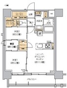 リビオメゾン芝浦 208 間取り図