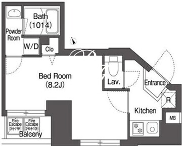 ディームス板橋 202 間取り図