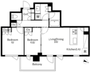 ブランズ代々木参宮橋 308 間取り図