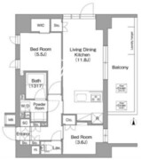 コンフォリア・リヴ西大島サウス 305 間取り図