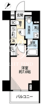 プレール・ドゥーク押上4 301 間取り図