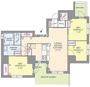 オージュ渋谷 101 間取り図