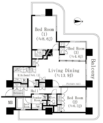 リバーポイントタワー 310 間取り図