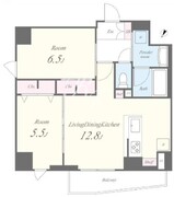サントゥール駒込 202 間取り図