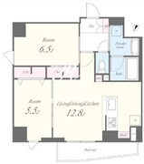 サントゥール駒込 402 間取り図