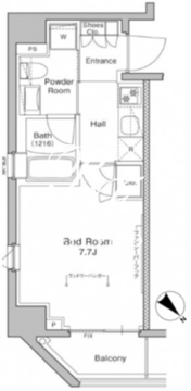 プラウドフラット浅草橋3 403 間取り図