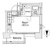 カスタリア戸越 1303 間取り図
