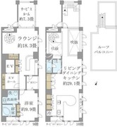 広尾クアルト 901 間取り図