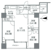 カスタリアタワー品川シーサイド 1409 間取り図
