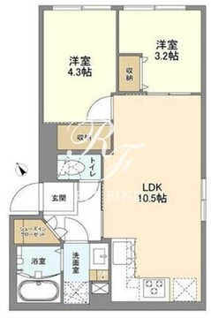 ウェルスクエア新宿戸山 402 間取り図