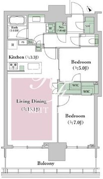 ブランズタワー芝浦 1103 間取り図