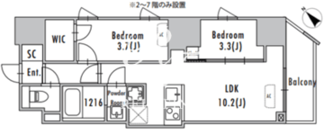 グランパセオ蔵前2 302 間取り図