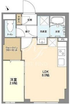 ウェルスクエア馬込2 202 間取り図