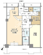 トルナーレ日本橋浜町 3906 間取り図