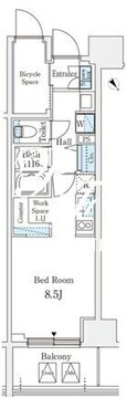 リテラス西日暮里 1202 間取り図