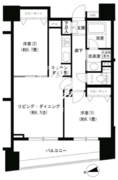 パークキューブ浅草田原町 403 間取り図