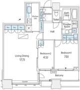 パークコート虎ノ門愛宕タワー 1705 間取り図