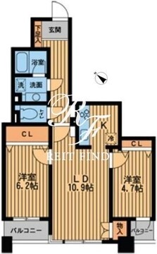 プライムアーバン新川 1002 間取り図