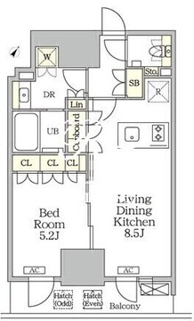 ザ・パークハビオ大森山王 1502 間取り図