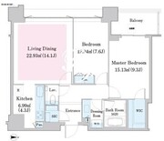 中野ステーションレジデンス 2406 間取り図