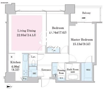 中野ステーションレジデンス 2406 間取り図