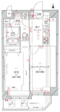 セジョリ江戸川橋 901 間取り図