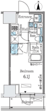 パークキューブ大井町レジデンス 1304 間取り図