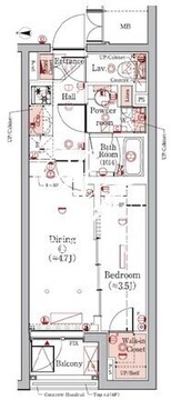 プレール・ドゥーク赤塚 303 間取り図