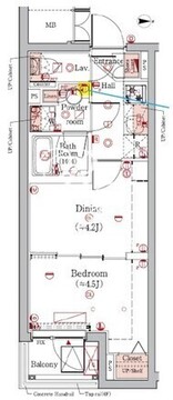 プレール・ドゥーク赤塚 204 間取り図
