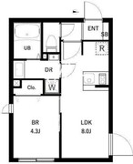 コンポジット品川戸越 204 間取り図