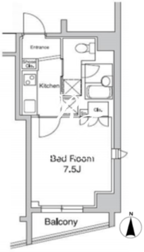 プラウドフラット代々木上原 504 間取り図