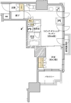 グレーシアフィット三軒茶屋 403 間取り図